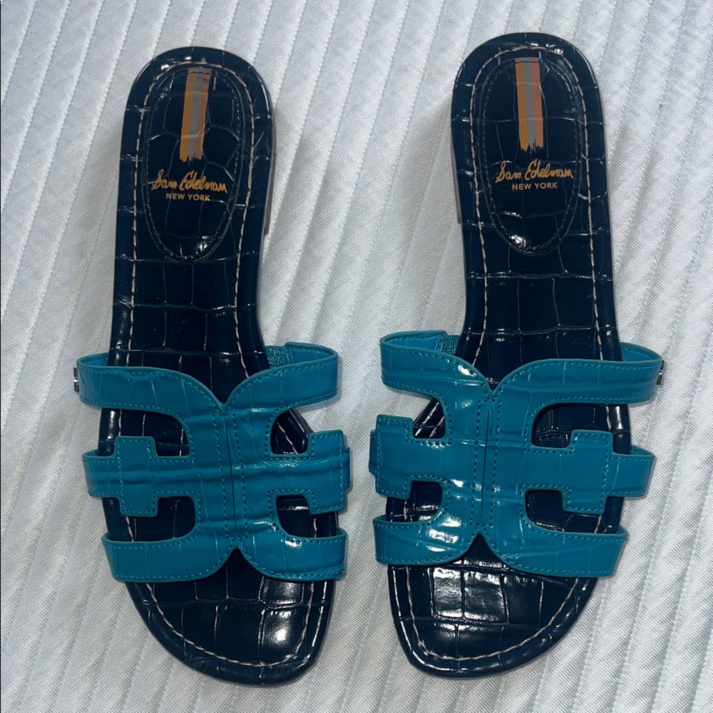 Sam Edelman “Bay” Patent Slide Sandals